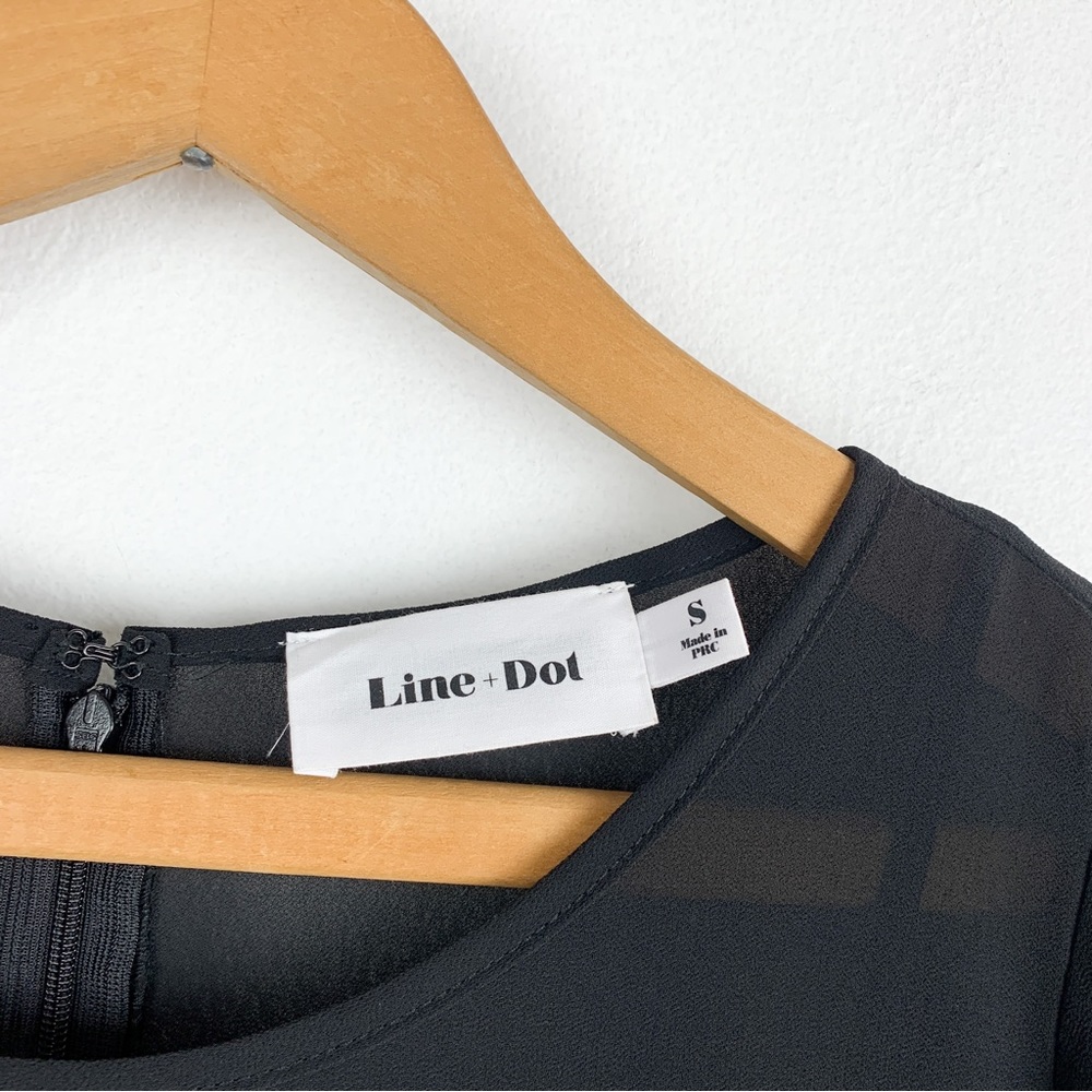 Revolve Line + Dot Celeste Black Sheer Romper Sz S - Picture 7 of 12